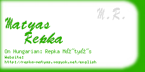 matyas repka business card